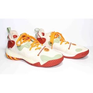 Adidas Harden Vol 6 Wonder White Magic Lime Sneakers Mens Size 10 Minimally Used